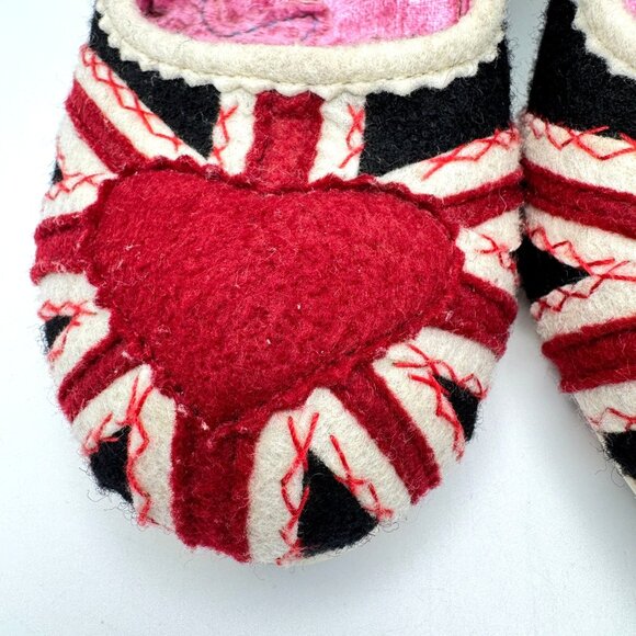 Irregular Choice Women’s Patty Black Union Jack Heart Heels Sz EUR 37 US 6.5 - 7 - Picture 7 of 16